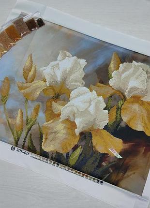 Зпк-015 жовті іриси, набор для вышивки бисером