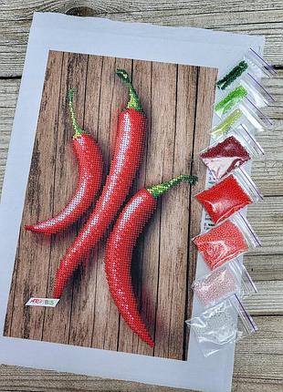 2462  перець чілі, набір для вишивання бісером