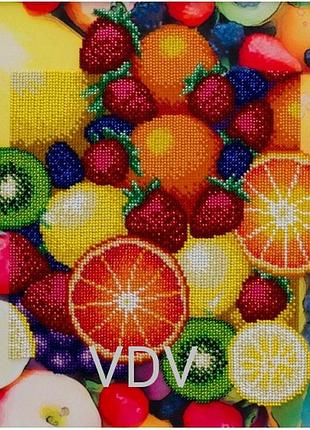 Т-0909  фруктовий мікс, набір для вишивання бісером