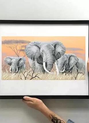 Зпт-007  слони, набір для вишивання бісером