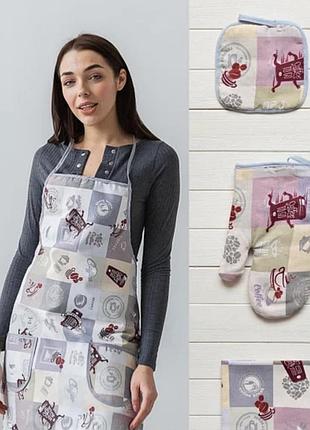 Кухонный льяной набор 4в1 «эспрессо»