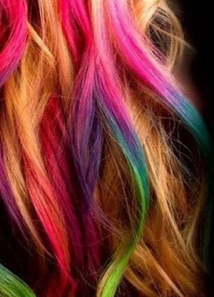 Цветные мелки пудра для волос hot huez4 фото