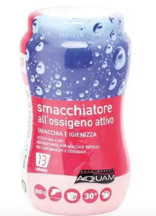 Засіб для виведення плям або засіб для посилення порошку smacchiante ossigeno attivo для кольорового одягу 800 гр1 фото