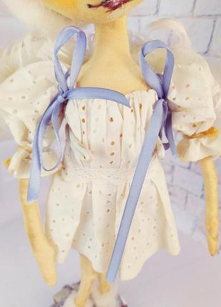 Авторская текстильная кукла блондинка-ангелочек2 фото