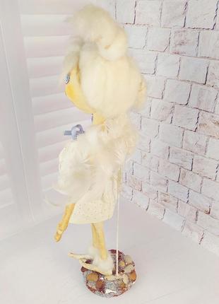 Авторская текстильная кукла блондинка-ангелочек7 фото
