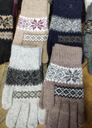 Перчатки вовна  жіночі рукавиці рукавички шерсть женские4 фото