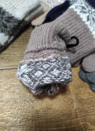 Перчатки вовна  жіночі рукавиці рукавички шерсть женские5 фото