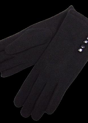 Рукавички сенсорні на кроличому хутрі anjela а003 7 чорні