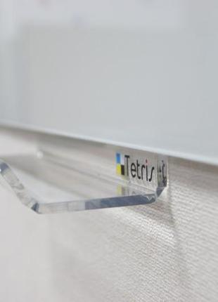 Магнітно-маркерна дошка скляна 60х90 см. біла офісна дошка для маркерів. схованої кріплення2 фото