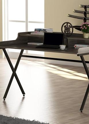 Листований стіл loft design l-10 116x58x75 см дуб палена. комп’ютерний стіл для дому і офісу