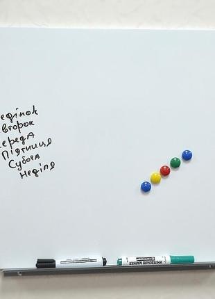 Маркерная магнитная доска. 100х150 см. премиум. белая офисная доска. для надписей маркерами