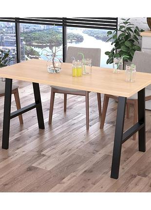Стіл обідній атланти loft design 138x70х76 см дуб борас. кухонний стіл лофт з металу