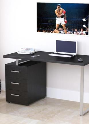 Білий письмовий стіл loft design l-27 max 135х65х75 див. комп'ютерний стіл для дому і офісу2 фото