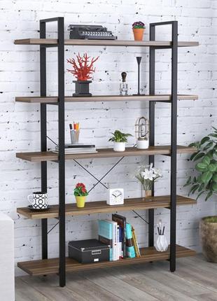 Стелаж сингл 5-1350 loft design орех модена для будинку і офісу. книжкова етарка для будинку у стилі лофт
