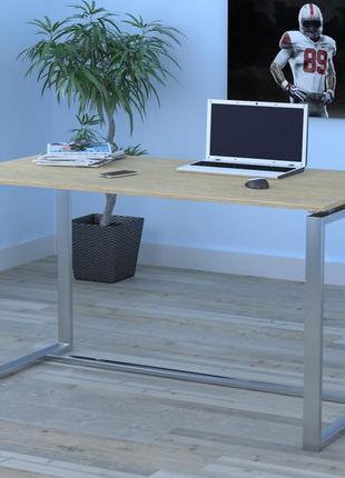 Письмовий стіл loft design q-135 135x70x75 см дуб борас. комп’ютерний стіл для дому і офісу
