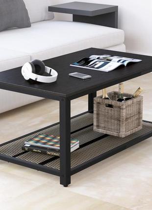 Журнальний столик лофт v-105 loft design 105x60x50 см венге луїзіана для будинку і офісу. кавовий стіл металу