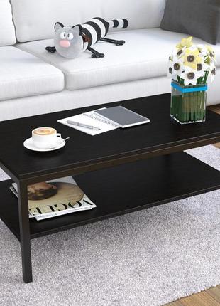 Журнальний столик лофт l-1 loft design 90x441 см венге луїзіана. кавовий стіл з металу
