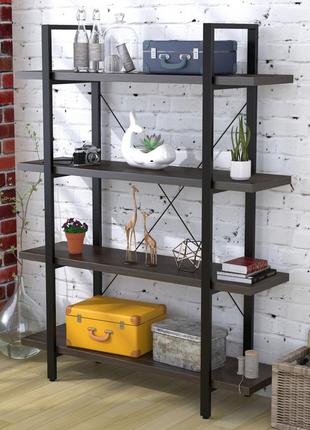 Стелаж сінгл 4-1200 loft design венге луїзіана для будинку і офісу. книжкова етарка для будинку у стилі лофт
