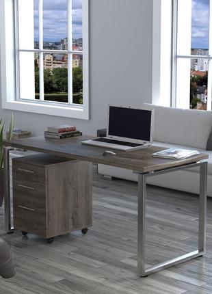 Письмовий стіл loft design q-160-32 160x70x75 см венге палена. комп’ютерний стіл для дому і офісу