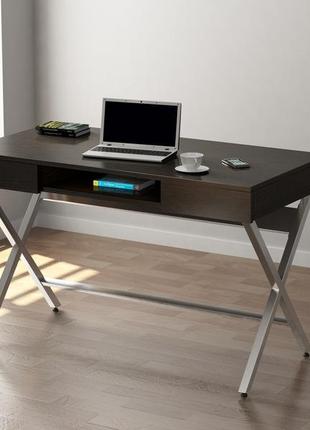 Листований стіл loft design l-15 120 x6075 см венге луїзіана. комп’ютерний стіл для дому і офісу
