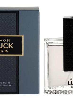 Туалетная вода avon luck для него, серый, 75 мл