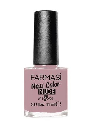 Лак для нігтів з нюдовим покриттям 08 світлий рубін nude farmasi