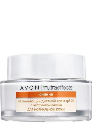 Вологий денний крем для обличчя avon nutraeffects spf 20 сияння, 50 мл