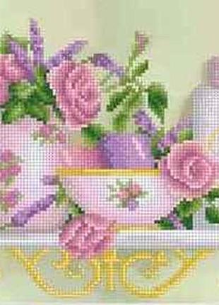 Схема для вишивки бісером " запашний натюрморт" часткова викладка, заготівля, 25х20 см