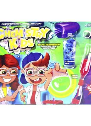 Набор для проведения опытов по химии , в коробке 8x22x34 см, "chemistry kids", danko toys на украинском языке.