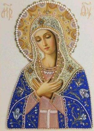 Набор алмазной вышивки "икона умиление богородица"  полная выкладка, ,мозаика 5d, 30х40 см1 фото