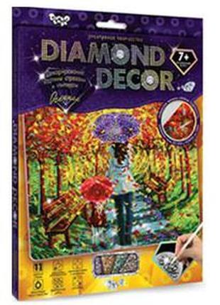 Набор алмазная картина «осенний парк», diamond decor, частичная выкладка , мозаика 5d, 27х22 см1 фото