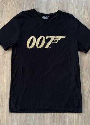 Мужская хлопковая футболка с принтом james bond 00710 фото