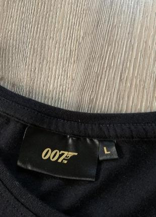 Мужская хлопковая футболка с принтом james bond 0076 фото