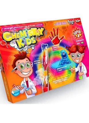 Набір для дослідів з хімії "chemistry kids" українською мовою, в коробці 3,5x20x28