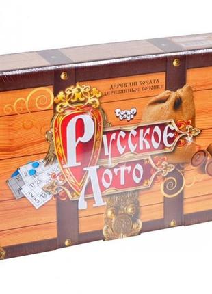 Настольная игра "русское лото" с деревянными боченками