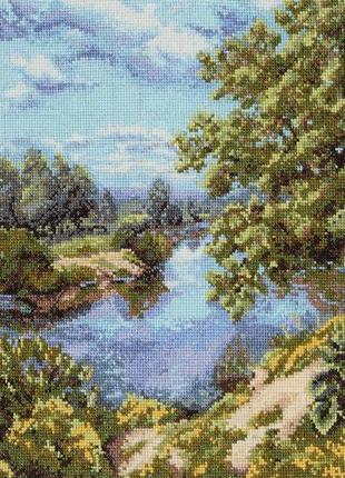 Набір для вишивання нитками хрестом "літо" канва №16 муліне 30x40 см м-0572