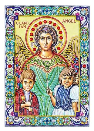 Набор алмазной вышивки "ангел-хранитель с детьми ", выкладка,мозаика 5d, 40х30 см