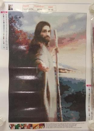 Набор алмазной вышивки икона "иисус" полная выкладка, ,мозаика 5d, 30х40 см2 фото