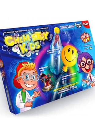 Набір для дослідів з хімії "chemistry kids" українською мовою, в коробці 3,5x20x28