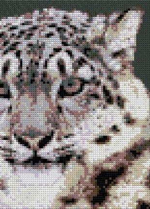 Алмазна вишивка "сніговий барс", ірбіс, сніг, тигр, мороз повна викладка, мозаїка 5d набори 31x41 см