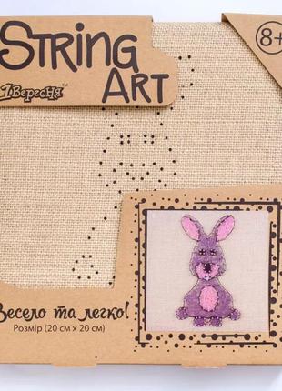 Набор креативного творчества  " заяц " string art  изонить из ниток стринг-арт с гвоздями мулине