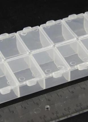Органайзер пластиковый, контейнер, тара , белый,  14 отделений