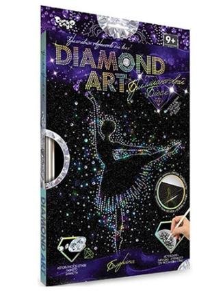 Алмазна вишивка "балерина" diamond art часткова викладка мозаїка 5d набори 32,5х23,5 см