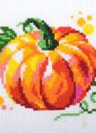 Набір для вишивання хрестиком "гарбуз" aida madeira zweigart муліне 15х15 см