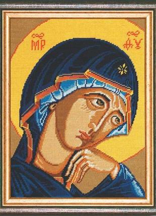 Набір для вишивки хрестиком матерь божа «скорботна» богородиця страмін zweigart madeira муліне 30х40 см