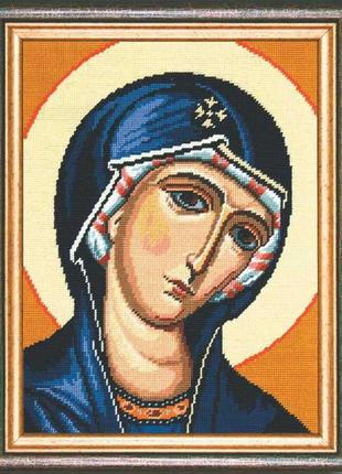 Набір для вишивання хрестиком ікона пресвята богородиця одигітрія страмін zweigart madeira муліне 30х40 см