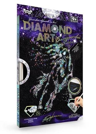 Алмазна вишивка "кінь" diamond art часткова викладка мозаїка 5d набори 32,5х23,5 см