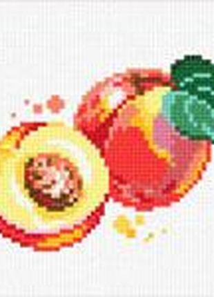 Набір для вишивання хрестиком "персик" aida madeira zweigart муліне 15х15 см