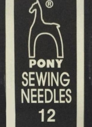Игла pony (индия) вышивка гладью №12 (25 шт) набор, вышивка бисером, нитками, лентами,  гладью