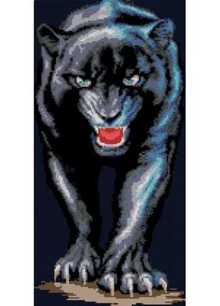 Алмазна вишивка "чорна пантера" чорна кішка, повна викладка, мозаїка 5d набори 58x32 см